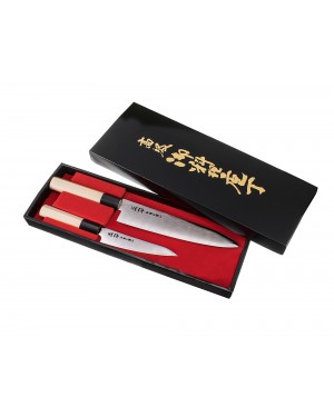 Tojiro Shippu zestaw 2 noży: Uniwersalny 13cm + Szefa 21cm