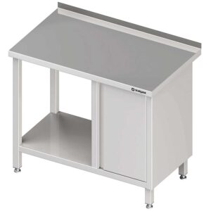 Stół przyścienny z szafką (P) i półką 900x600x850 mm-0