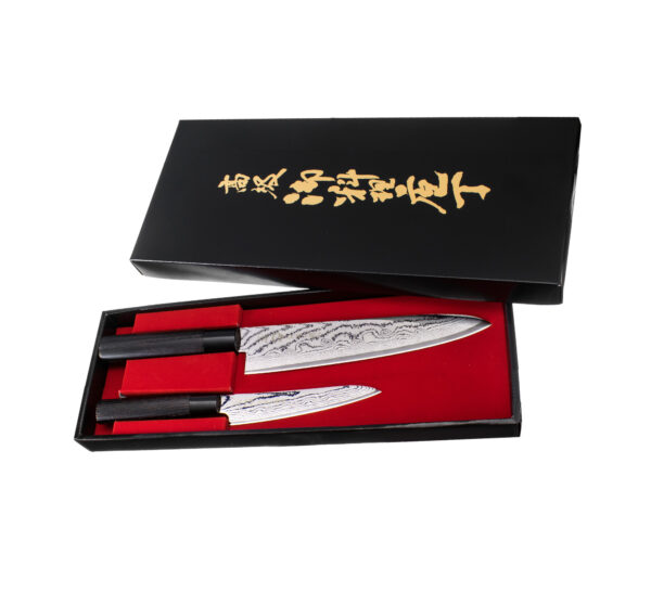 Tojiro Shippu Black Zestaw 2 noży: Uniwersalny 13cm + szefa kuchni 21cm-0